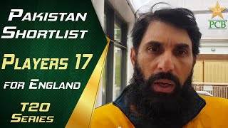 Pakistan Shortlist 17 Players for England T20 | PCB