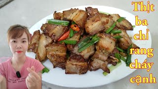 Thịt ba chỉ rang cháy cạnh - cách rang thịt lợn ba chỉ rang cháy cạnh ngon./ Bếp Của Em #10