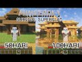 100 hari di Minecraft survival superflat