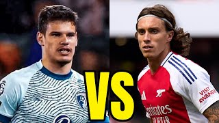 Calafiori vs Milos Kerkez | 2024/25 | Arsenal join Man United \u0026 Chelsea in battle for Kerkez