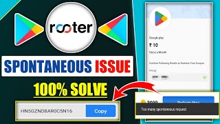 Rooter App Redeem Code Spoutanues Problem || Rooter Google Play Gift Card Redeem Problem Solution ||