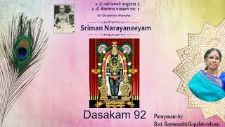 Sriman Narayaneeyam – Dasakam 92