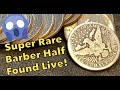 Super Rare Barber Half Dollar Found Live!