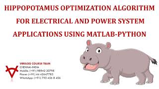 HIPPOPOTAMUS OPTIMIZATION ALGORITHM FOR ELECTRICAL AND POWER SYSTEM APPLICATIONS USING MATLAB-PYTHON
