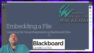 Blackboard Ultra: Adding an Outside File with Embed Code