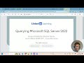 Earn Your Querying Microsoft SQL Server LinkedIn Learning Certificate