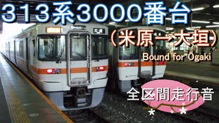 ３１３系３０００番台（米原→大垣）【全区間走行音】