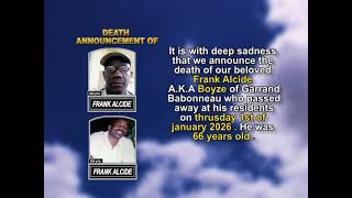 Frank Alcide ~ Short Obituary