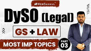 Dy.SO Legal | GS + LAW | Part 02 | Most IMP Topics | GPSC Exam Preparation | WebSankul