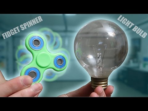 Random Light Bulb Exploded In Ceiling Fan Glass 1000mph Fidget Spinner Vs Light Bulb Huge Explosion