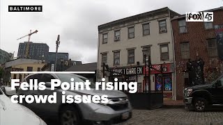 Baltimore police boost presence in Fells Point amid rising crowd issues