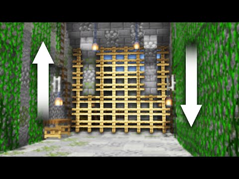 Minecraft: How to Build a Working Castle Gate (Portcullis)