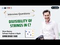 Divisibility of strings in C | Interview Questions of Embedded SWE