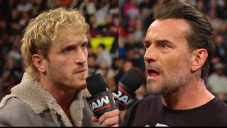 Logan Paul SMACKS The S%#T Out of CM PUNK - WWE RAW 2/24/2025