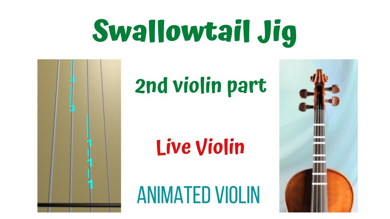 ёятгёяп ёях ёяп Swallowtail Jig тшш ёяна 2nd Violin Part Play Along Violin Tutorial