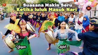 Suasana makin seru ketika luluk Almarjan masuk Nari DI Gendang Belek \