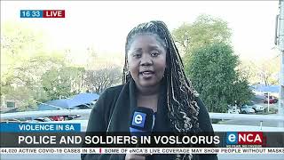 Violence in SA | Police and soldiers in Vosloorus