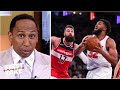 FIRST TAKE | Stephen A. GOES CRAZY Jalen Brunson & KAT dynamic in Knicks destroy Wizards 117-94