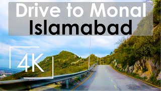 Drive to Monal Restaurant, Pir Sohawa, Islamabad | 4K