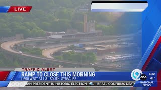 Ramp from I-690 westbound to I-81 south to close beginning 6/4