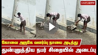 வைரல் வீடியோ: கோவை அருகே வளர்ப்பு நாயை அடித்து துன்புறுத்திய நபர் சிறையில் அடைப்பு