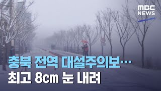 충북 전역 대설주의보…최고 8cm 눈 내려 (2021.01.18/930MBC뉴스)