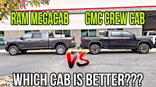 Comparing My 2023 GMC Sierra 3500 Crew Cab To RAM's HD MegaCab // Which Cab Is Bigger And Better?