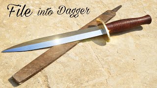 Metalworking-turning a rusty file into a shiny but razor sharp dagger