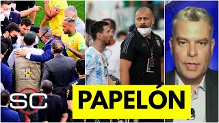 PAPELÓN MUNDIAL. El BRASIL VS ARGENTINA fue suspendido al minuto 5 por la Conmebol | SportsCenter