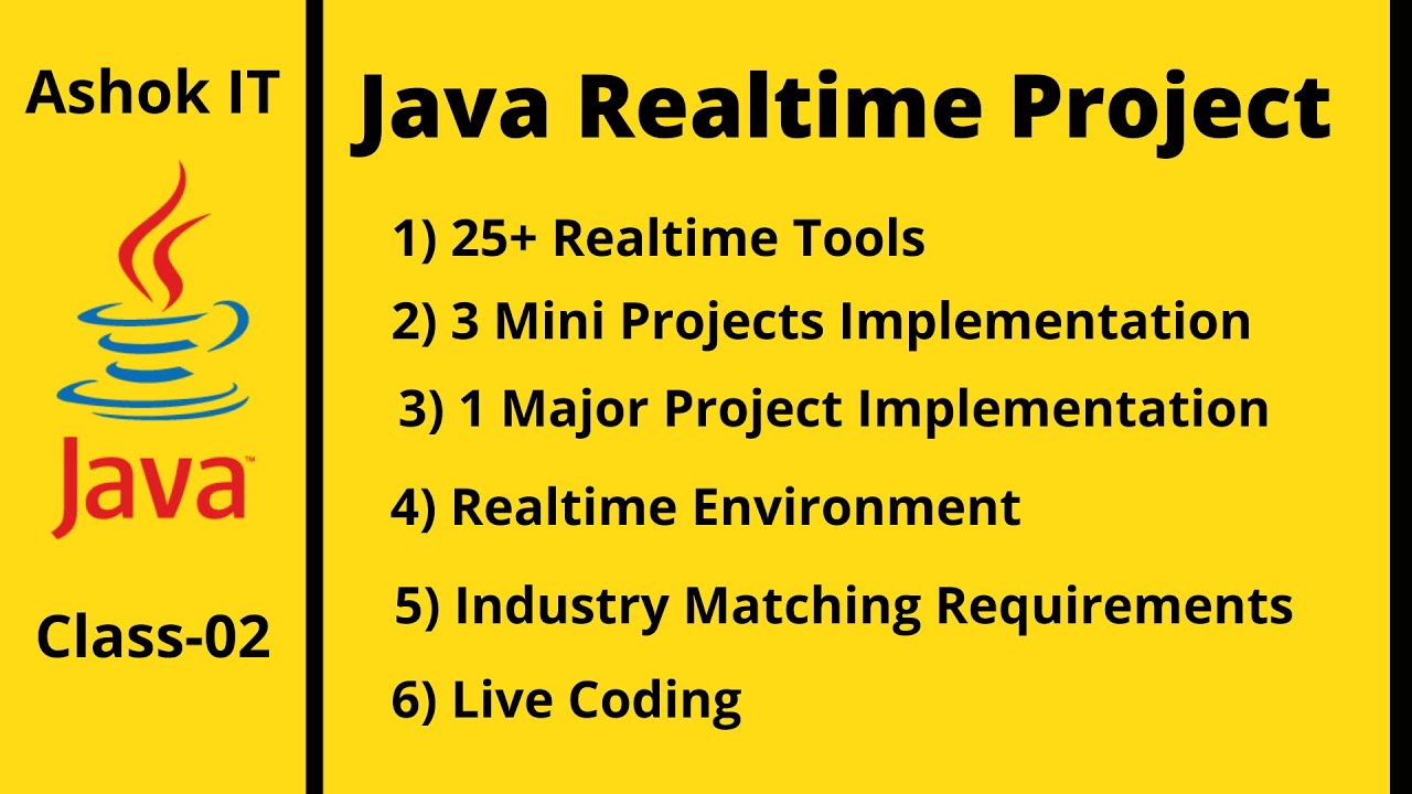 Java Realtime Project Online Training Class 02 Ashok It Youtube