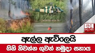 ඇල්ල ඇවිලෙයි...ගිනි නිවන්න ගුවන් හමුදා සහාය...