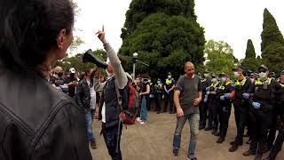 Anti Lockdown Demonstration 23 Oct 2020 Melbourne - Police brutality - Democracy in ruins