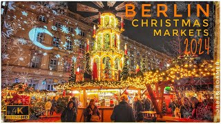 Berlin, Germany - 🎄Christmas Markets at Alexanderplatz \u0026 Berlin Palace in 2024 ❄️ WALKING TOUR 4K 🎅🏼