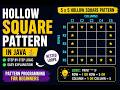 Hollow Square Pattern in Java | Pattern Logic for Beginners