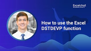 How to use the Excel DSTDEVP function