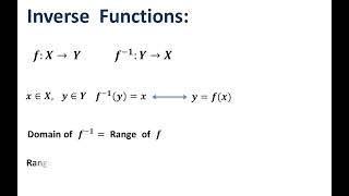 Mathematics: The Inverse Functions