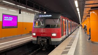 Ausfahrt eines ET 420 der Linie S8 aus dem Halt München-Marienplatz (27.05.2024)