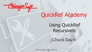 QuickRef Academy - Using QuickRef Recursively