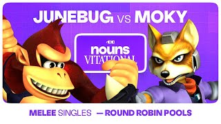 Nounsvitational 2024: Junebug (Donkey Kong) vs moky (Fox) | SSBM Melee Round Robin Pools