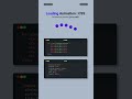 Loading Animation with Pure HTML CSS No JavaScript! #HTML #cssanimation #css #shorts