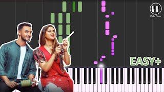 Manjha - EASY+ Piano Tutorial - Vishal Mishra