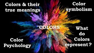 Meaning of colours in Art | Hidden meanings of colours | Colour psychology