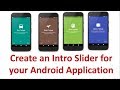Android App Intro Slider  - 1/6 - Understand the application