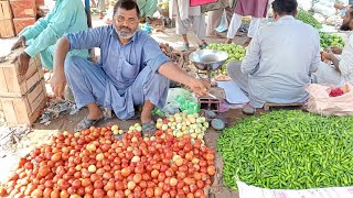 بورے والہ ہول سیل کھرا ادرک لہسن ٹماٹر مارکیٹ بورے والہ