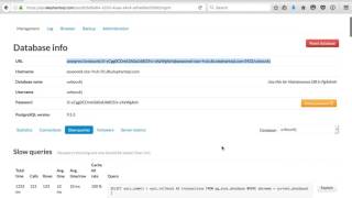 ElephantSQL simple instance overview