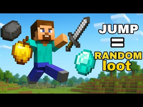 Minecraft But Jumping Gives You Random Items Youtube