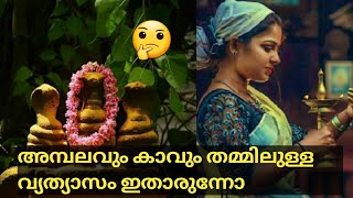 അമ്പലവും കാവും തമ്മിൽ ഇതായിരുന്നോ വ്യത്യാസം 🤔