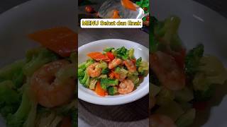 Sayur Udang Brokoli ,Warna Warni Cantik. Andai aku bisa masak seperti itu☺ #menusimple #udangbrokoli