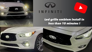 INFINITI Q50 LED LIGHT UP GRILLE EMBLEM INSTALL/HOW TO