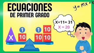 Ecuaciones de primer grado |Matemáticas para niñ@s| Video educativo.